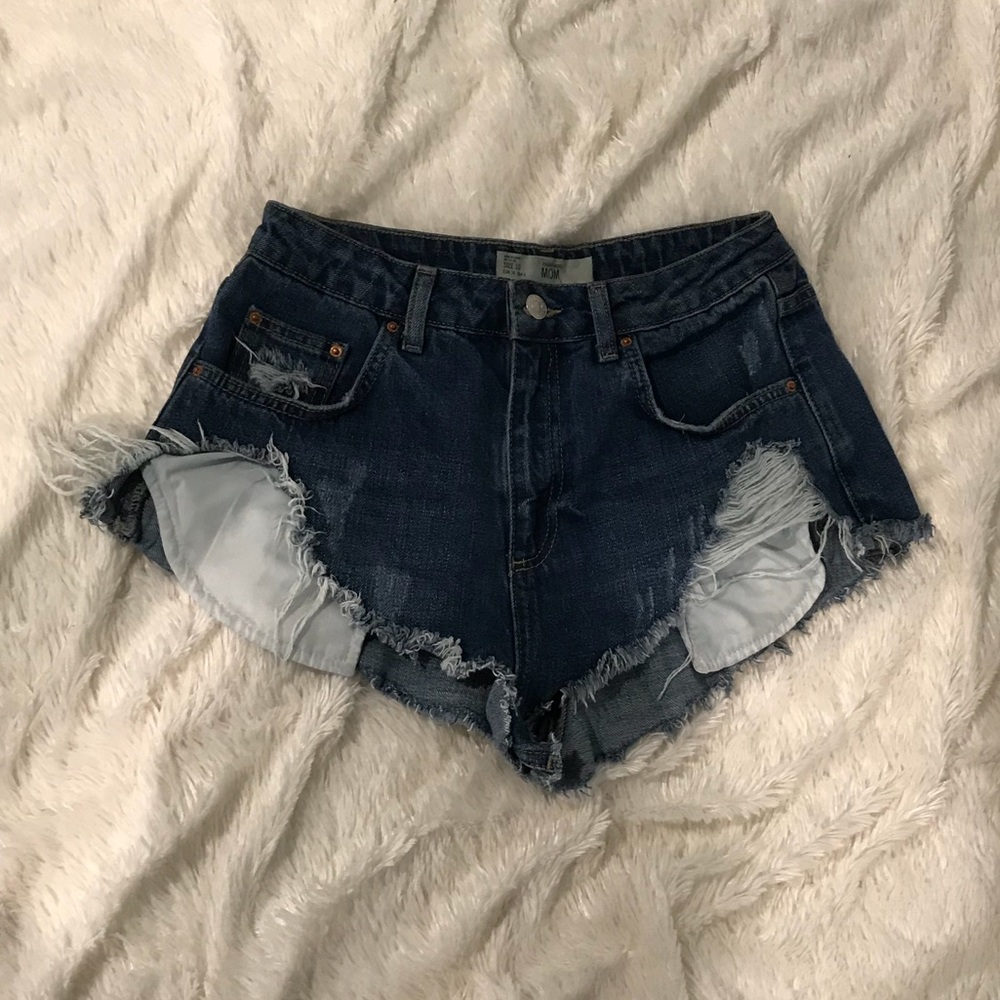 Topshop MOM jean shorts